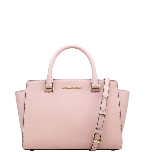 michael kors selma medium satchel saffiano leather blossom